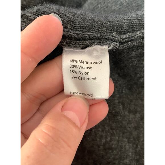 Benedetta B. Cashmere wool open front gray vest womens size medium - Picture 4 of 7